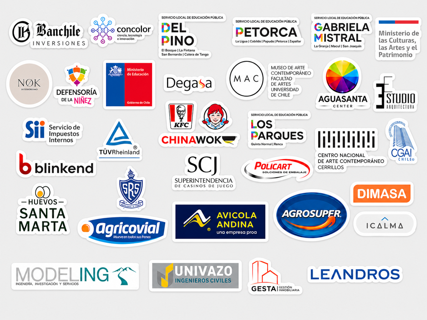 Empresas e instituciones que han trabajado con GESYS